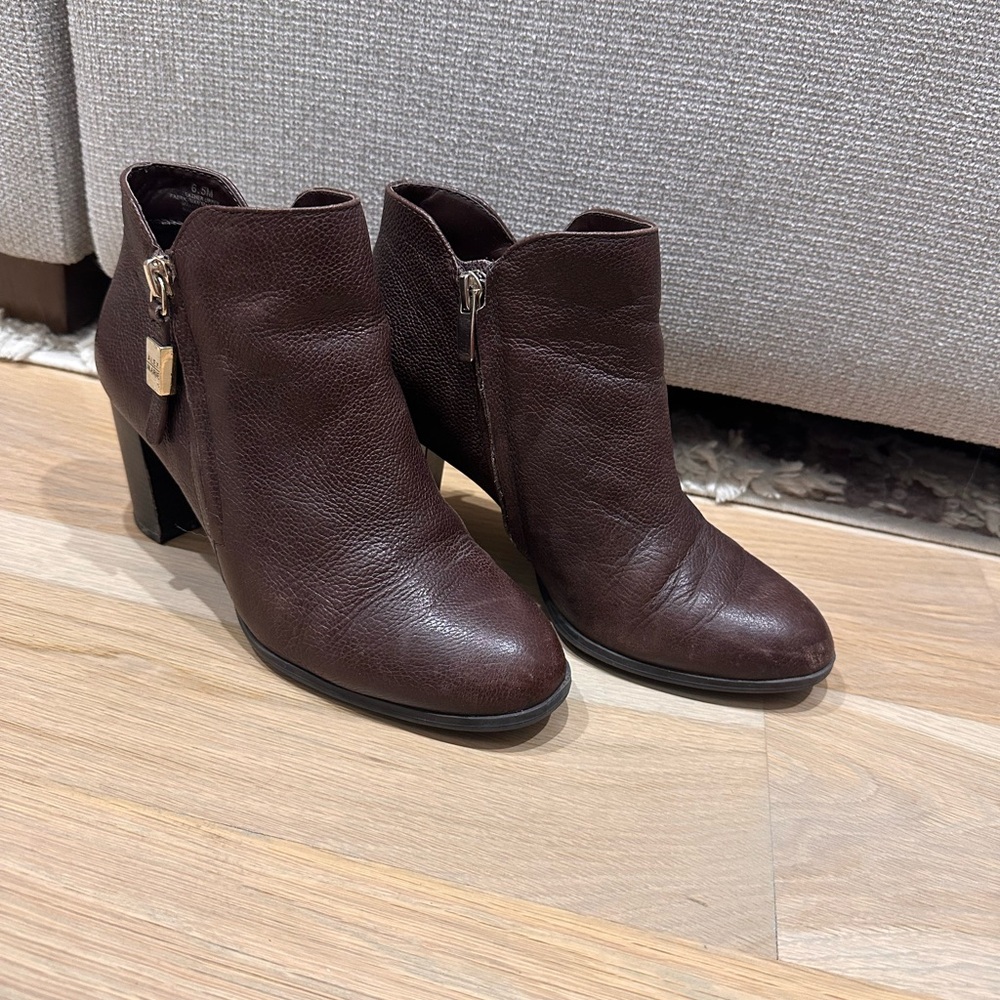 Alex Marie Dark Brown Ankle Booties
